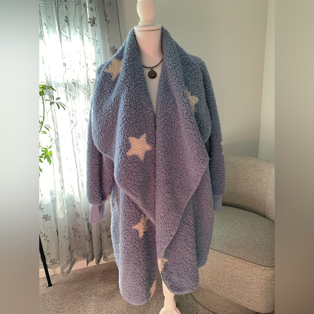Cozy Blue Star Teddy Jacket